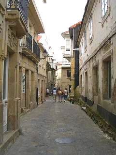  A narrow colonnaded street