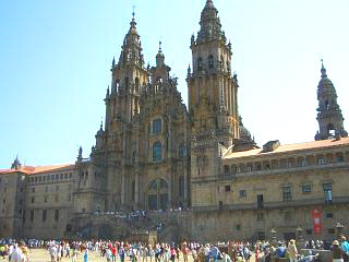 The spectacular cathedral at Santiago de Compostela in Galicia