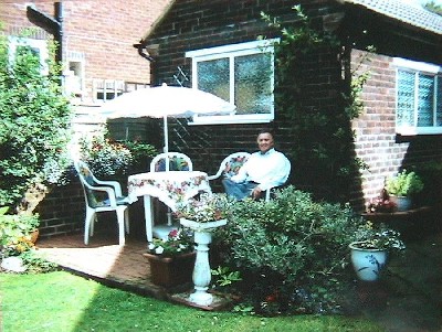 Laurie in later life enjoying a sunny day in Cookridge