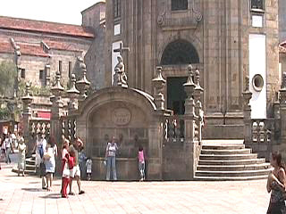 The fountain at Pontevedra's church of the pilgrim